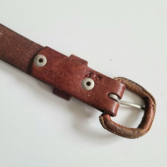 Hand made leather belt with braded details. - Picture 7 of 8